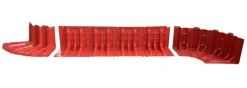 Vandsikring|ABS flodbarriere H: 52 cm lige Rød
