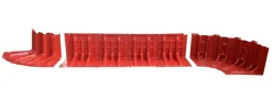 Vandsikring|ABS flodbarriere H: 52 cm udvendig kurve Rød