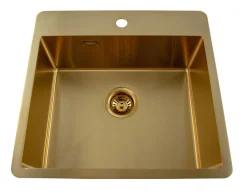 ADORA® Køkkenvaske|Optimus køkkenvask guld 550 x 530 mm Guldfinish