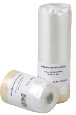 LUXI® Afdækning|Afdækningsfolie med tape 55 cm x 33 meter -