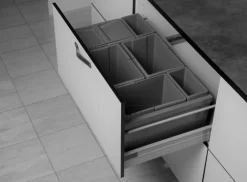 Skraldespande|Affaldssortering|Affaldssortering til skuffe 6 spande 80 cm
