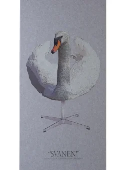 FibroTech Akustikpaneler & Tilbehør|Akustikbillede Art-Acoustic svanen 60 x 120 cm - lys grå