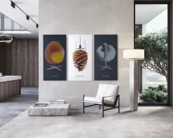 FibroTech Akustikpaneler & Tilbehør|Akustikbillede Art-Acoustic koglen 60 x 120 cm - hvid