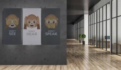 FibroTech Akustikpaneler & Tilbehør|Akustikbillede Art-Acoustic hear 60 x 120 cm - lys grå