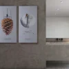 FibroTech Akustikpaneler & Tilbehør|Akustikbillede Art-Acoustic ægget 60 x 120 cm - lys grå