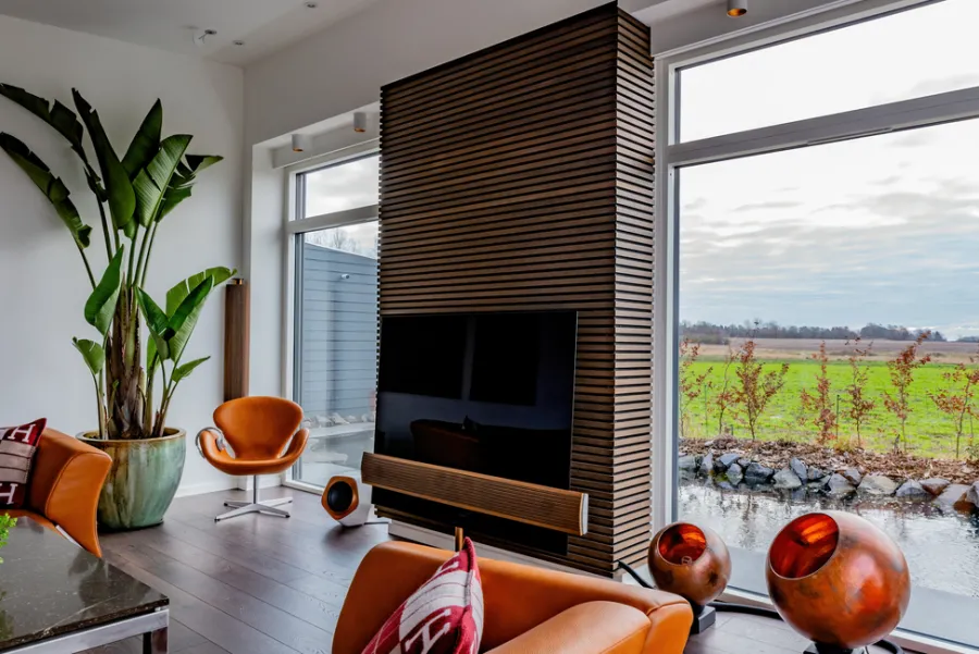 FibroTech Loftbeklædning|Akustikpanel Premium 22 x 605 x 2440 mm Smoked oak