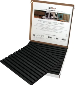 FibroTech Akustikpaneler & Tilbehør|Loftbeklædning|Akustikpanel Square 22 × 520 × 520 mm 2-pk. Black oak