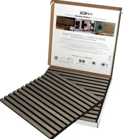 FibroTech Akustikpaneler & Tilbehør|Akustikpanel Square 22 × 520 × 520 mm 2-pk. Grey oak