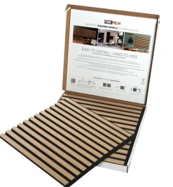 FibroTech Akustikpaneler & Tilbehør|Akustikpanel Square 22 × 520 × 520 mm 2-pk. Light oak