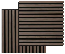 FibroTech Akustikpaneler & Tilbehør|Akustikpanel Square 22 × 520 × 520 mm 2-pk. Walnut