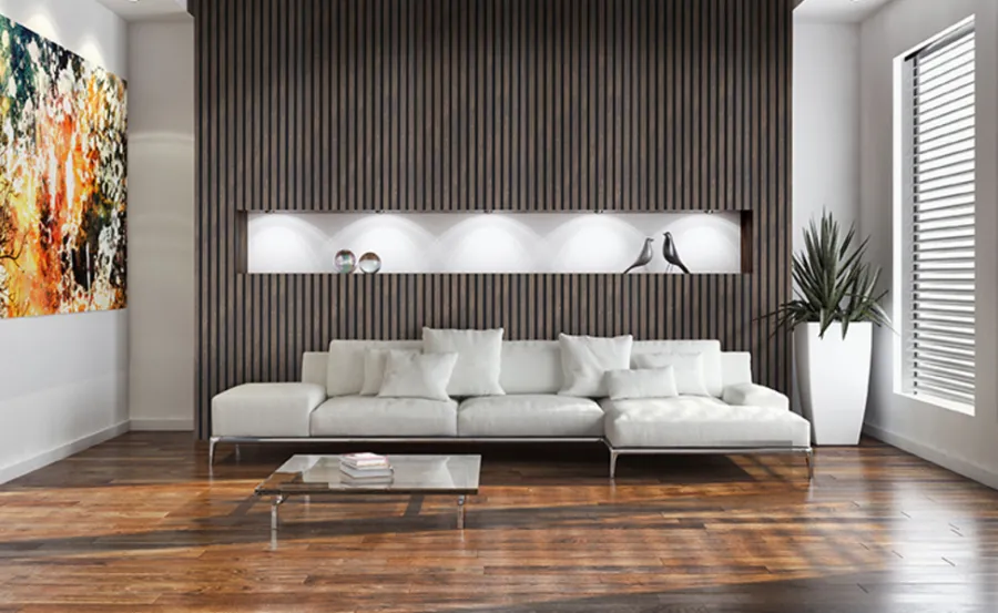 FibroTech Akustikpaneler & Tilbehør|Loftbeklædning|Akustikpanel Stone 520 x 2440 x 18 mm Rusty stone
