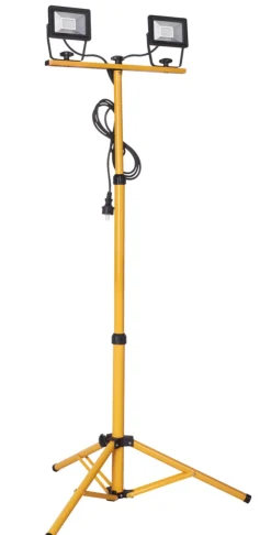 Arbejdslamper|Arbejdslampe på teleskopstativ 2 x 20 W