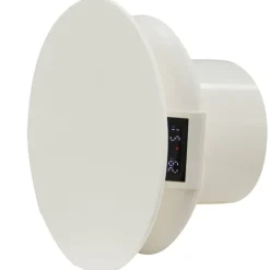 GRAD Ventilation|Badrumsventilator m/hygrostat og LED-display - Hvid