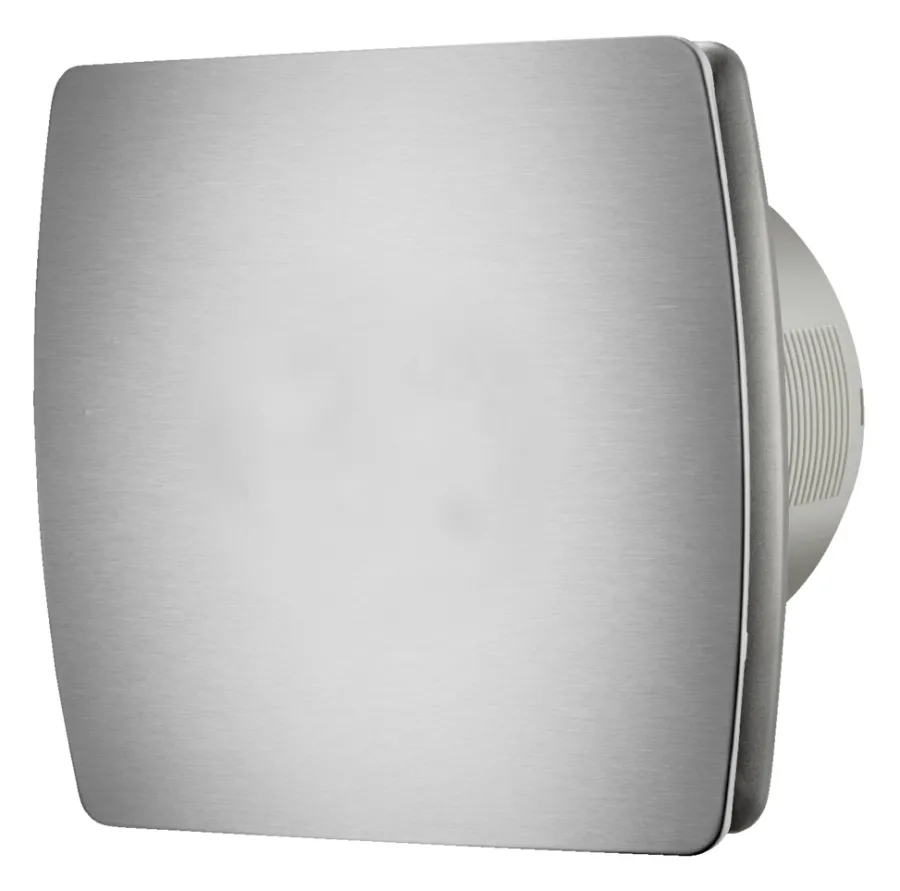 GRAD Ventilation|Badrumsventilator stål m/hygrostat og timer -