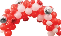 Pynt & Festudstyr|Ballonbue sæt med 70 balloner mix rød & hvid