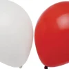 Pynt & Festudstyr|Balloner 23 cm 12 stk. rød/hvid