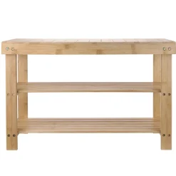 Boligindretning|Reoler & Rumdelere|Bambusbænk m/2 hylder 70 x 25 x 45 cm