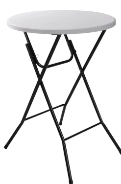 Sæsonafslutning|Haveborde|Barbord foldbart Ø80 x 110 cm Hvid/sort