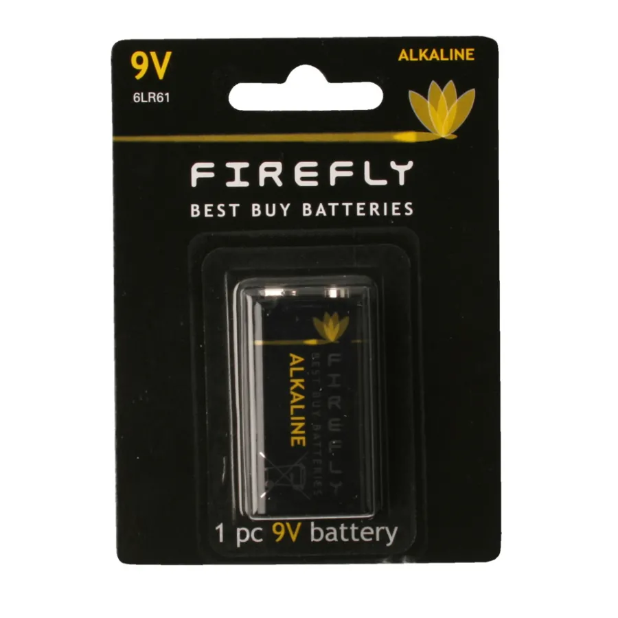 Firefly Batterier|Batteri alkaline 9 V 6LR61 1 stk. -