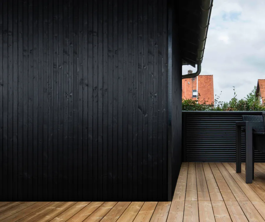 Imprægneret Træ|Facadeplader|Beklædning lodret sort 25 x 125 x 3000 mm 4-pk.