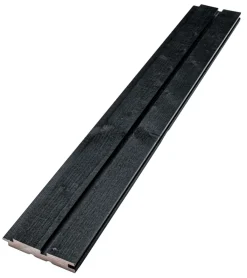 Imprægneret Træ|Facadeplader|Beklædning lodret sort 25 x 125 x 3000 mm 4-pk.