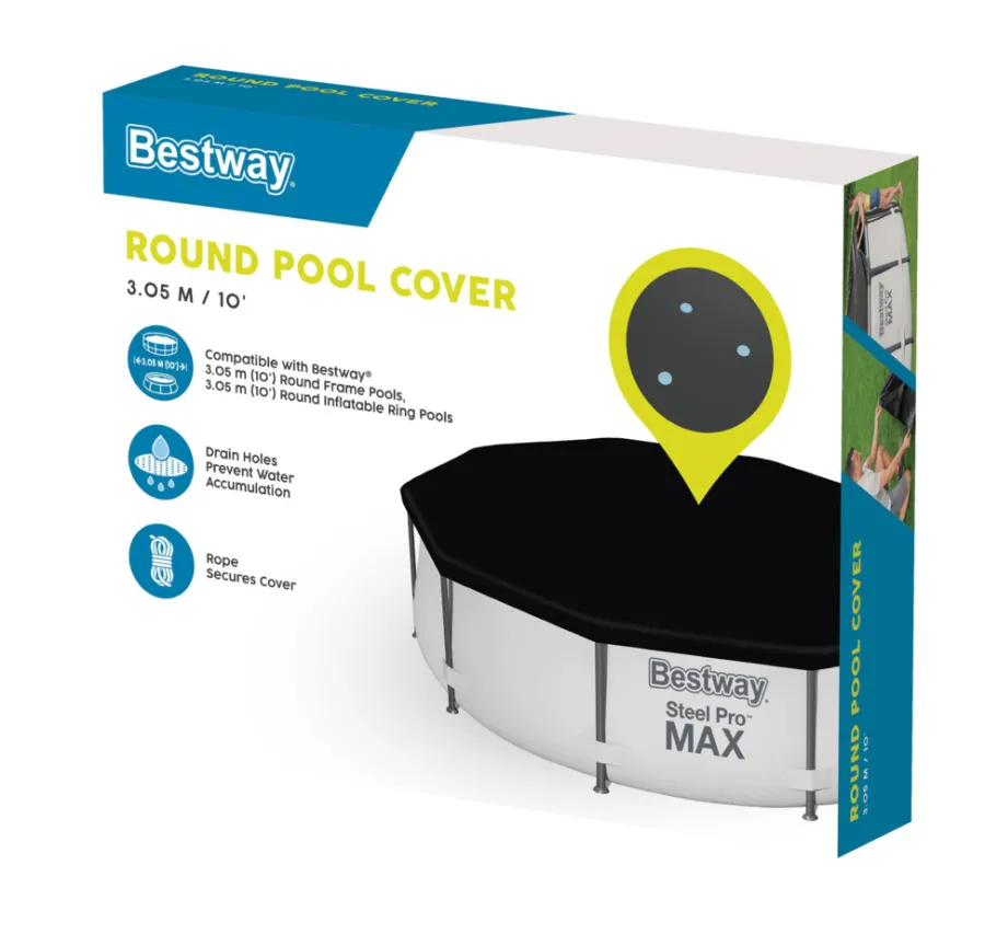 Bestway Poolcovers, Liners & Underlag|poolcover Ø3,05 meter