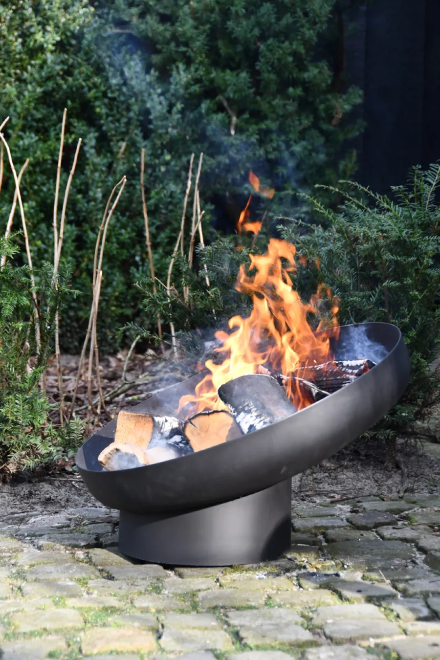 Gardenlife Fire Bålfad & Tilbehør|Bålfad hældende stål 56,5 x 60 cm