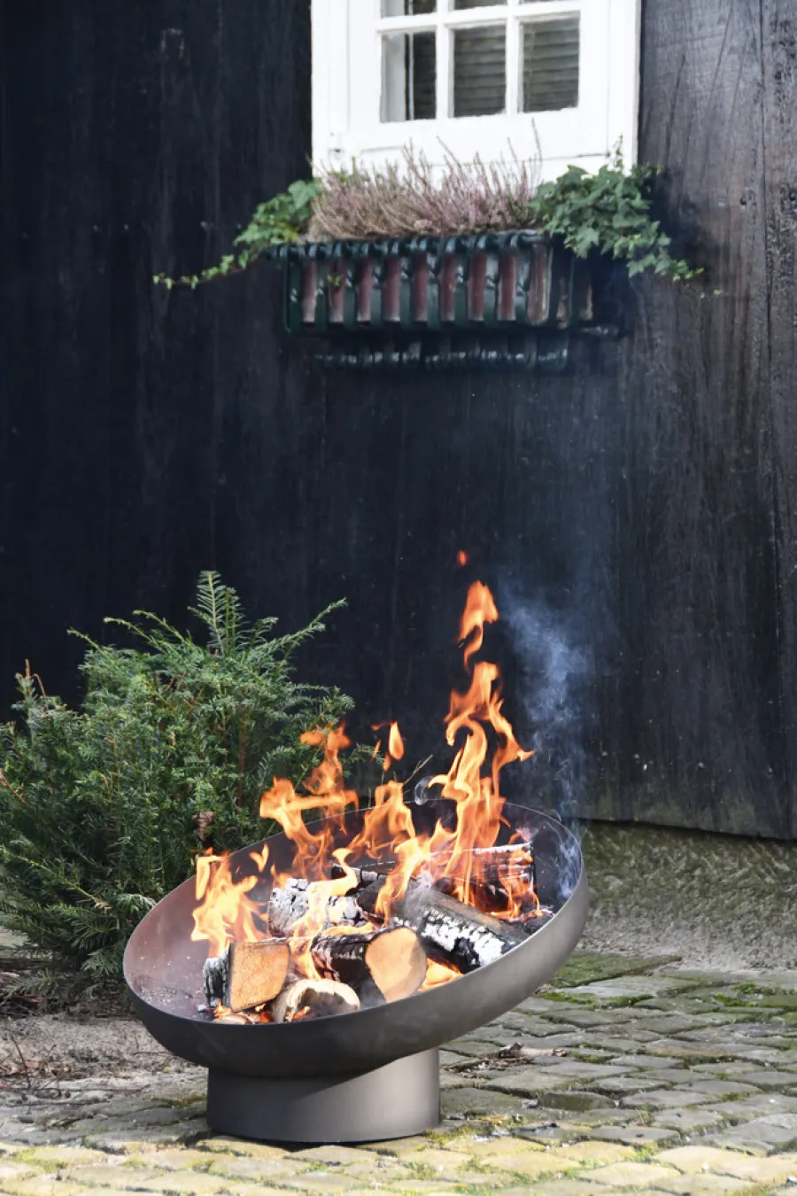 Gardenlife Fire Bålfad & Tilbehør|Bålfad hældende stål 56,5 x 60 cm
