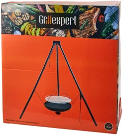 Grillexpert® Bålfad & Tilbehør|Bålsted tripod med bålfad og rist Ø55 cm -