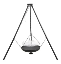Grillexpert® Bålfad & Tilbehør|Bålsted tripod med bålfad og rist Ø55 cm -
