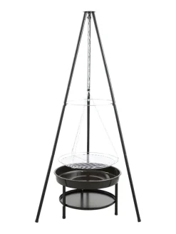 Grillexpert® Bålfad & Tilbehør|Bålsted tripod med bålfad og rist -
