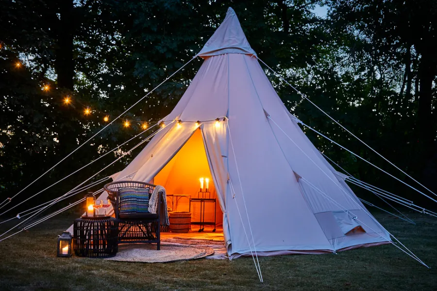 Blue Moose Telte & Campingmøbler|tipitelt glamping 500 x 500 cm