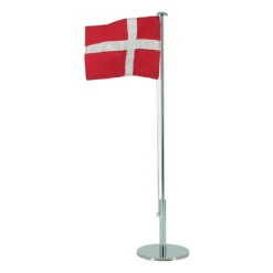 Gamle Danmark Pynt & Festudstyr|Flag & Flagstænger|Bordflag dannebrog 42 cm Krom