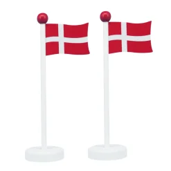 Gamle Danmark Pynt & Festudstyr|Flag & Flagstænger|Bordflag dannebrog 22 cm 2 stk.