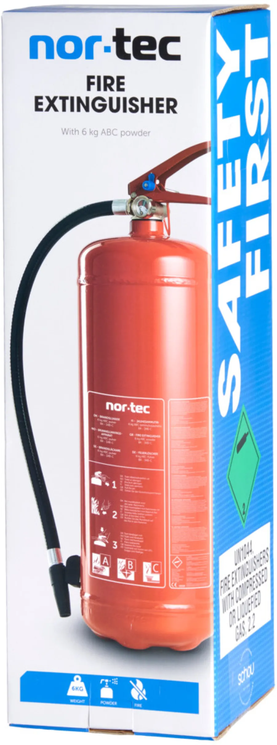 Nor-Tec Røgalarmer & Brandslukkere|Brandslukker pulver ABC 6 kg