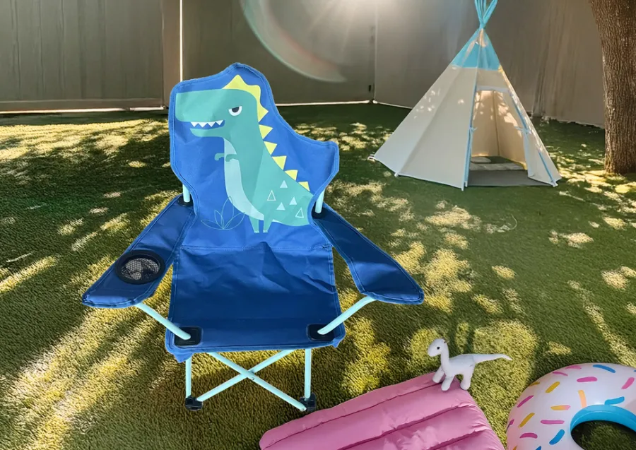 Sunlife® Sæsonafslutning|Telte & Campingmøbler|Børnecampingstol dinosaurus 35 x 35 x 62 cm -