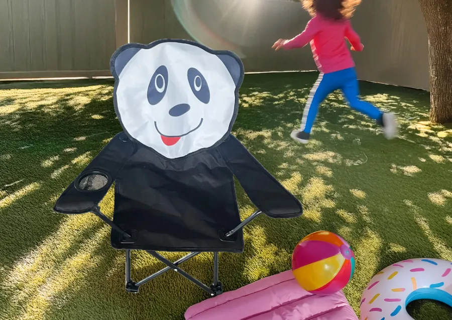 Sunlife® Sæsonafslutning|Telte & Campingmøbler|Børnecampingstol panda 35 x 35 x 62 cm -