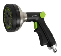 Garden® Koblinger & Sprøjtepistoler|Brusepistol m/5 funktioner - Grøn/sort
