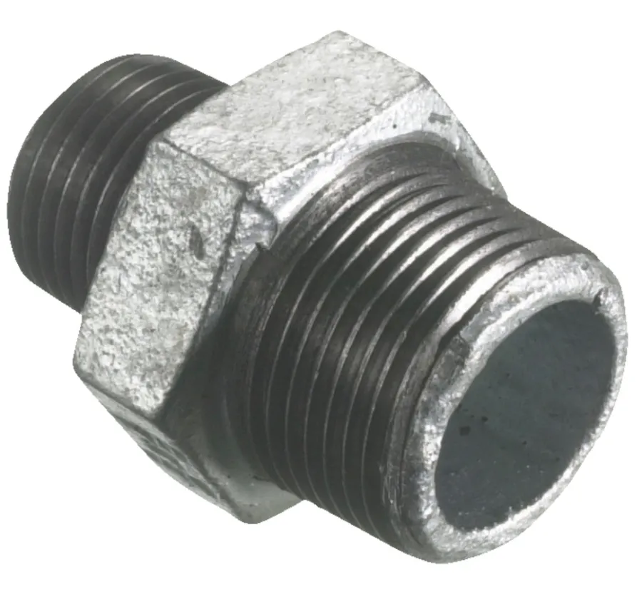 Galvaniserede|Brystnippel galvaniseret 1" x 3/4"