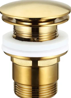 Reservedele Til Håndvaske|Bundventil pop-up 1 1/4" Ø66 mm børstet guld