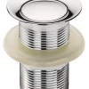 Reservedele Til Håndvaske|Bundventil uden overløb Push pop-up 1 1/4" krom
