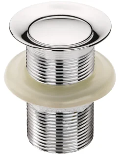 Reservedele Til Håndvaske|Bundventil uden overløb Push pop-up 1 1/4" krom