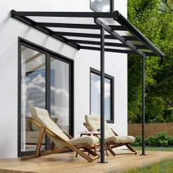 Canopia by Palram Overdækning|Sierra terrasseoverdækning 5,29 m² Ramme Antracit RAL 7016; Tagpaneler Klare