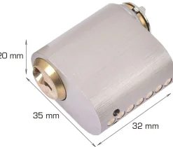 HOME it Dørhåndtag & Nøglecylindre|Cylinder oval 7-stift sølv