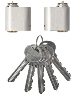 HOME it Dørhåndtag & Nøglecylindre|Cylinder oval 7-stift 2 stk. sølv