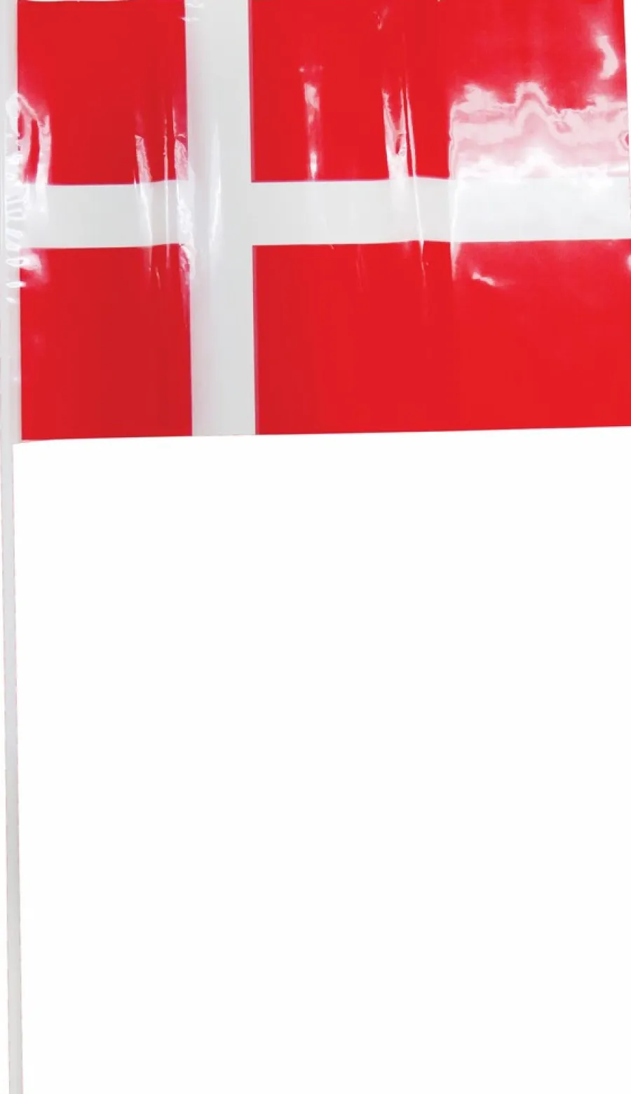 Pynt & Festudstyr|Flag & Flagstænger|Dannebrog på plastpind 10 stk. H50 cm
