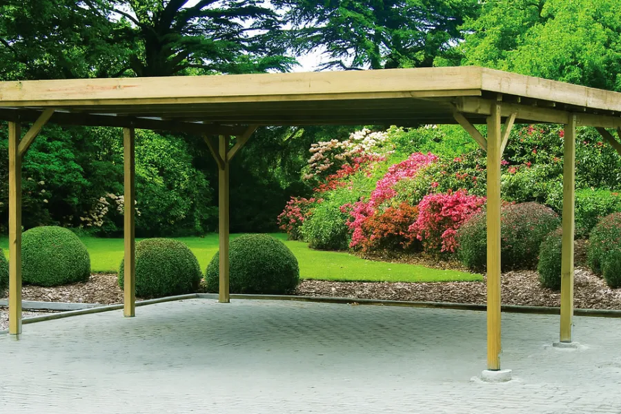 Carporte|Dobbelt Carport 500 x 510 cm