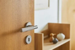 Homefixer Dørhåndtag & Nøglecylindre|Dørgreb 13,5 cm mat satin nikkel -