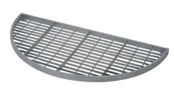 Dørmåtter|Dørrist galvaniseret stål halvmåne 80 x 40 cm