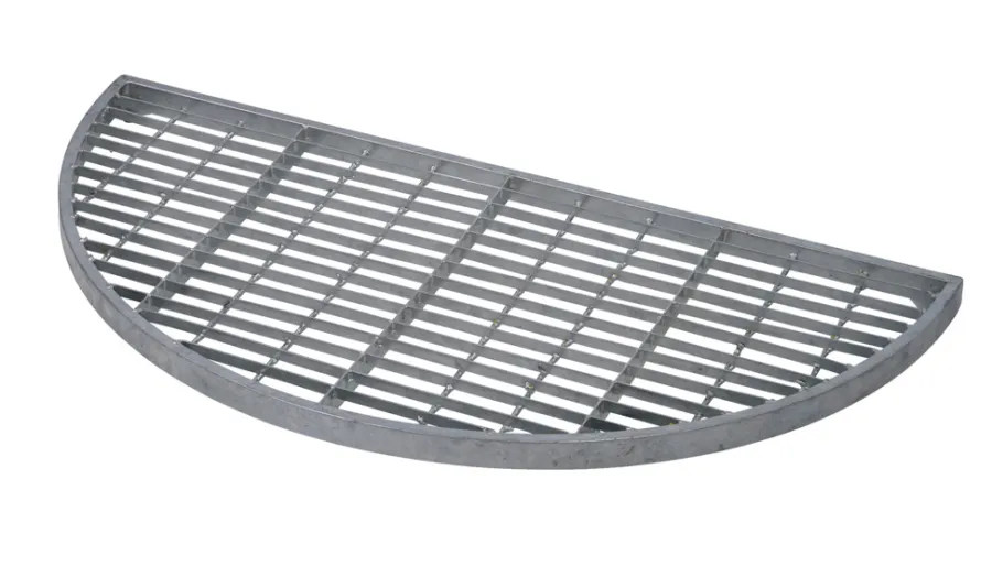 Dørmåtter|Dørrist galvaniseret stål halvmåne 80 x 40 cm